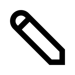 Lead Pencil Flat Vector Icon 