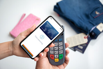 man payment purchase for phone and pay pass online terminal