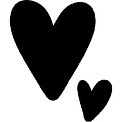 Hand drawn Hearts Doodle