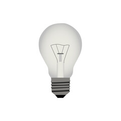 Incandescent light bulb insulated on a white background. Vector illustration