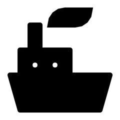 Cargo Ship Vector Icon