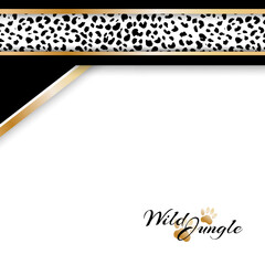 Flyer with jaguar pattern and copy space © KsanaGraphica