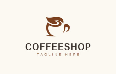 Cup Leaf Logo Design Template