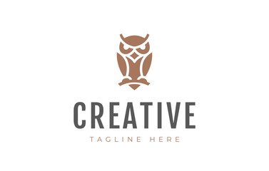 Owl Bird Logo Design Template