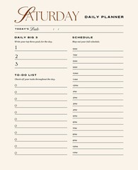 Daily planner printable template.Schedule,notes for the day. 