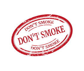 Don't smoke. stamp. red round grunge vintage don't smoke sign