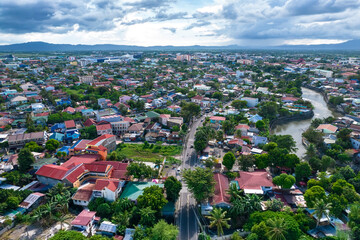 Naga, Camarines Sur, Philippines - Aerial of Naga City, one of the largest cities in the Bicol...