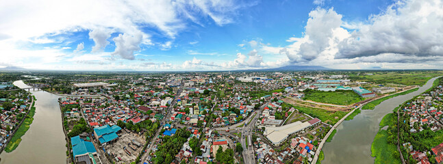 Naga, Camarines Sur, Philippines - Panoramic aerial of the city of Naga