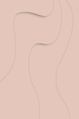 minimal style beige 3d paper cut background with free space
