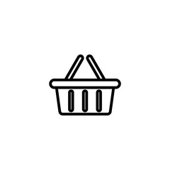 Line Shopping basket line icon isolated on white background