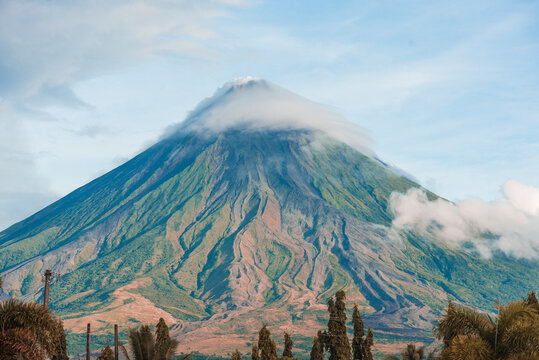 Mayon Volcano, A Famous Landmark In The Bicol Region Of The Philippines.