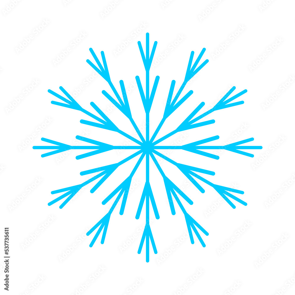 Poster snowflake vector . snowflake christmas sign in blue. snow isolated on white background. vector eps10
