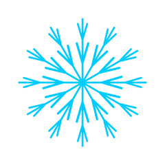 Snowflake vector . Snowflake Christmas sign in blue. Snow Isolated on white background. Vector eps10