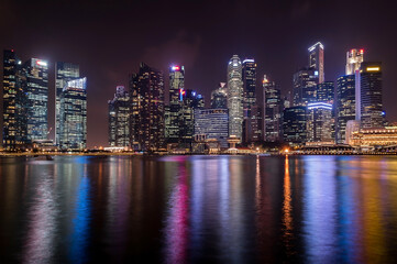 Fototapeta na wymiar Colorful of night cityscape