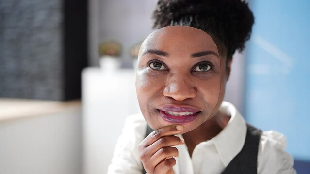 Self Impostor Disorder And Depression. Woman With Panic