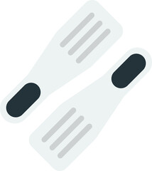 flippers illustration in minimal style
