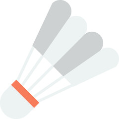 badminton ball illustration in minimal style