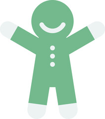 christmas gingerbread illustration in minimal style