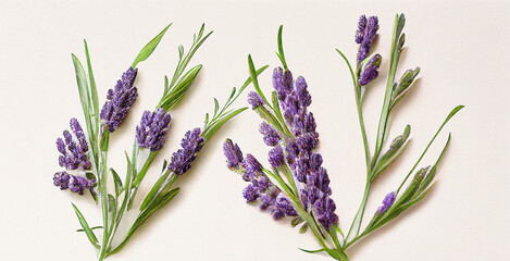 Fototapeta premium Lavender (Lavandula), Botanical illustration on white paper. The best medicinal plants, their effects and contraindications. Natural medicine. Plant properties