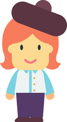 actress illustration in minimal style