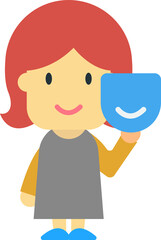 actress illustration in minimal style