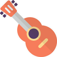 acoustic guitar illustration in minimal style