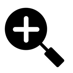 Fototapeta premium Silhouette search icon