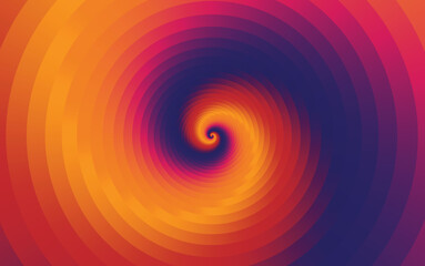 Spiral abstract colorful vector background with blue and orange color