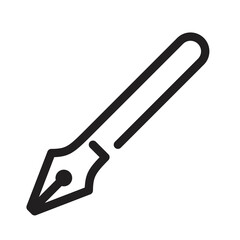 Anchor, pen tool icon in black flat design on white background, pen icon. pencil illustration. pencil, pen edit Icon. Anchor pen tool icon