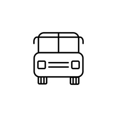 school bus icon. Vector graduation Icon. Education, academic degree. Premium quality graphic design. Signs, outline symbols collection, simple icon for websites, mobile app on white background eps 10