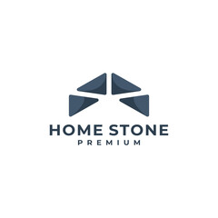 home stone geometry logo icon vector