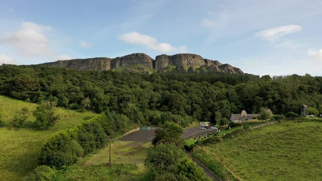 The beautiful Binevenagh mountain near Limavady in Northern Ireland, United Kingdom