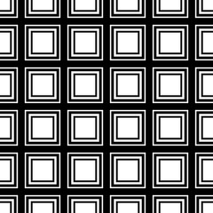 Abstract geometric seamless pattern Repeating background Geometric motif Fabric design Textile swatch Fashion garment scarf wrap squares all over print Black and White Square Grid texture EPS10 Simple