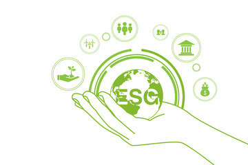 ESG Environmental, Social and Governance Concepts  vector illustration with icon