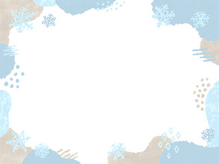 Geometric pattern and texture winter image background Hand drawn illustration / 幾何学模様とテクスチャの冬のイメージ背景 手描きイラスト