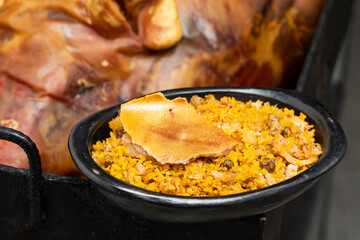 Suckling pig typical Colombian dish - Gastronomic delight of Tolima and Huila