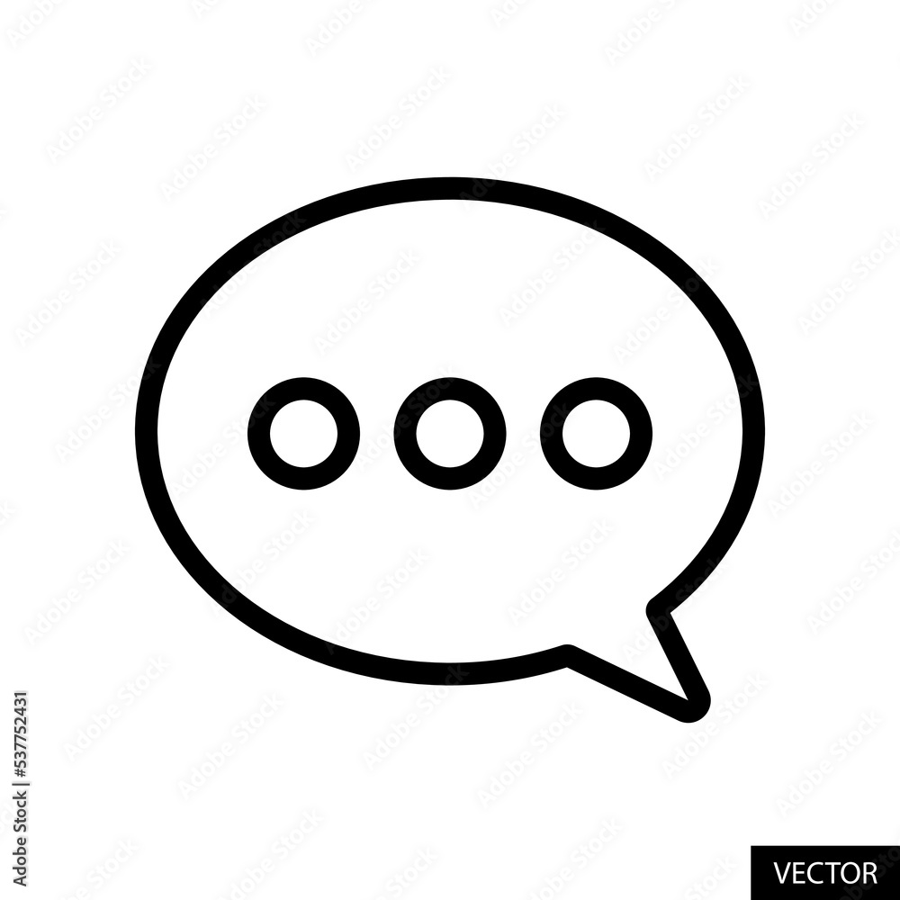Poster message sign, chat symbol vector icon in line style design for website design, app, ui, isolated on 