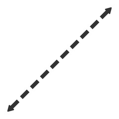 dotted line arrow