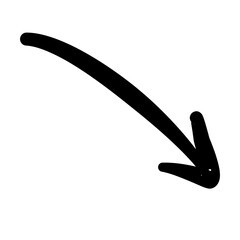 Hand draw arrow. Element