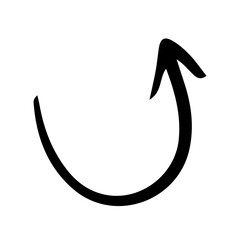 Hand draw arrow. Element