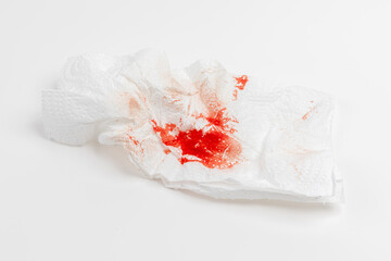 Blood on a tissue paper