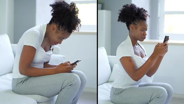 Incorrect And Correct Spine Posture Using Smartphone