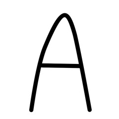 doodle alphabet abcd hand drawn