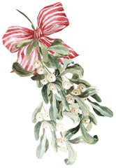 Festive Watercolor Christmas Poisentia New Year Tree Winter Wreath Frame Arrangement 