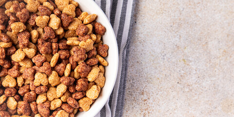 breakfast cornflakes milk meal food snack on the table copy space food background 