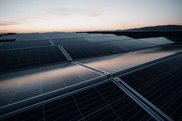 Detail of a photovoltaic system, for sustainable energy and against climate change