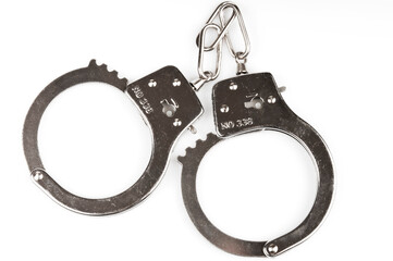 police handcuffs isolated