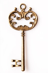ornate antique key isolated