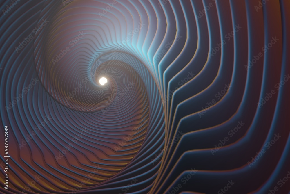 Poster Beautiful Abstract colourful swirl golden ratio background. Starburst dynamic wave. 3d rendering illustration  Background pattern for design.