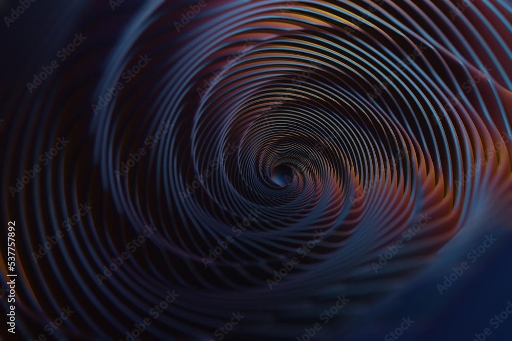 Poster Wonderful Abstract colourful swirl golden ratio background. Starburst dynamic wave. 3d rendering illustration  Background pattern for design.